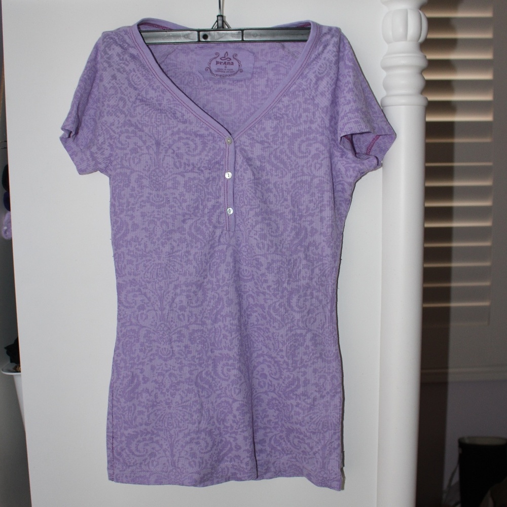 Prana purple paisley shirt